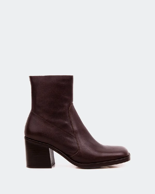 women's waterproof ankle boots Furley Brown Leather