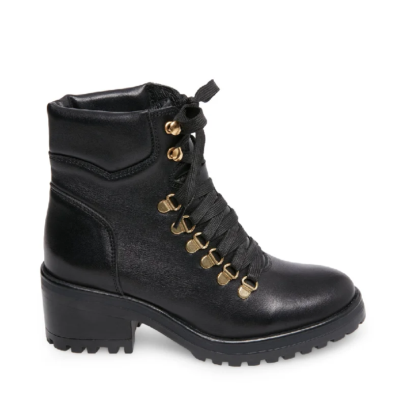 women's booties for fashion GALWAY BLACK LEATHER - SM REBOOTED