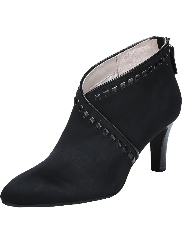 women's booties for petite women Giada Womens Faux Suede Zipper Ankle Boots