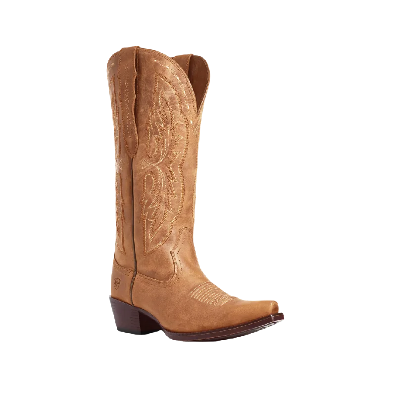women's embroidered cowboy boots Ariat Women's Heritage X Elastic Wide Calf Brown Boots