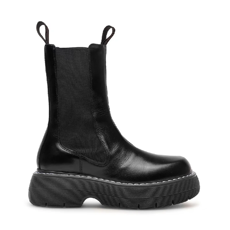 Women's metallic - studded Chelsea boots for an edgier style Joy All Black High Chelsea Boots Women's metallic - studded Chelsea boots for an edgier style Joy All Black High Chelsea Boots