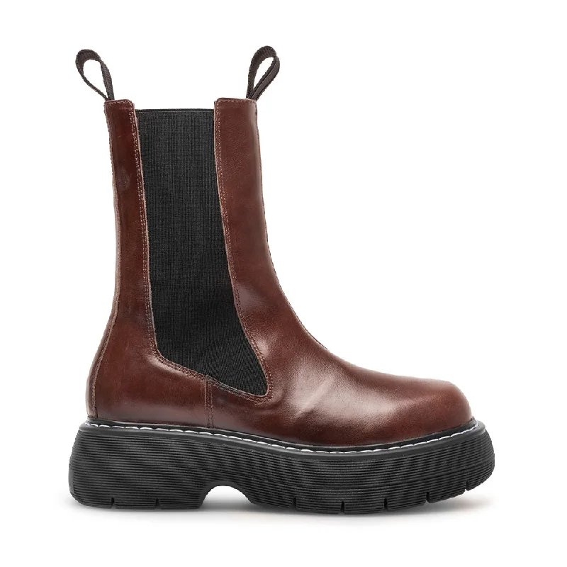 Women's classic black Chelsea boots with elastic side panels Joy Dark Brown High Chelsea Boots Women's classic black Chelsea boots with elastic side panels Joy Dark Brown High Chelsea Boots