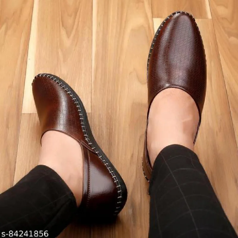 women's pointed toe western boots Men's Brown Synthetic Leather Solid Casual Shoes