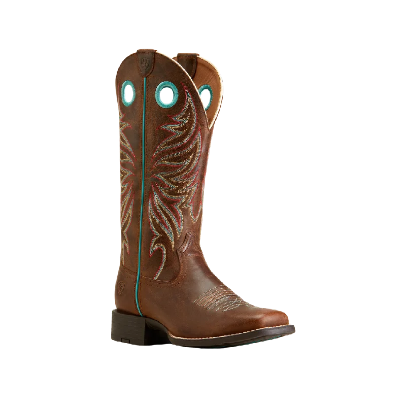 women's cowboy boots for line dancing Ariat Women's Round Up Ryder Pull Holes Boots