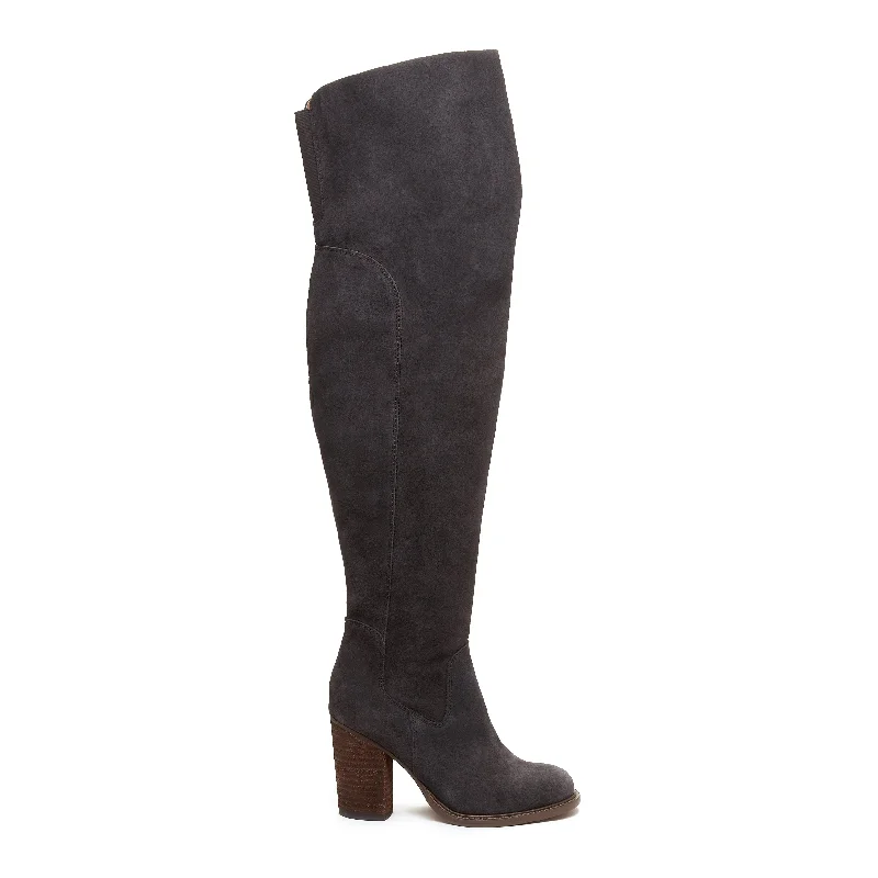 Women's tall boots with a metallic - and - matte finish Logan Graphite Wide Calf Boots Women's tall boots with a metallic - and - matte finish Logan Graphite Wide Calf Boots