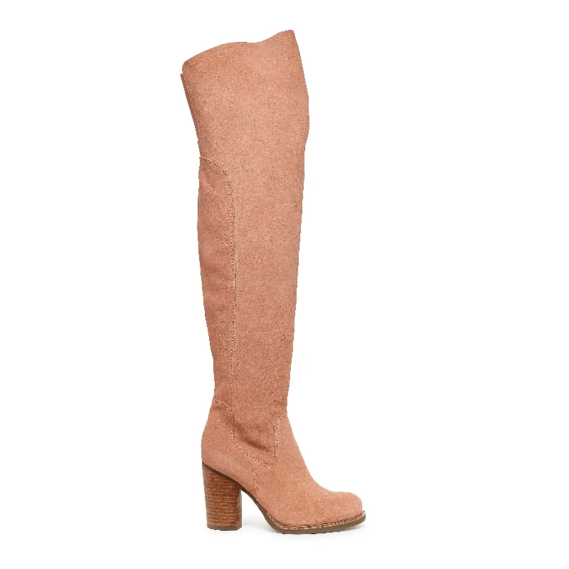Women's shock - absorbing tall boots for long walks Logan Pink Over The Knee Boots Women's shock - absorbing tall boots for long walks Logan Pink Over The Knee Boots