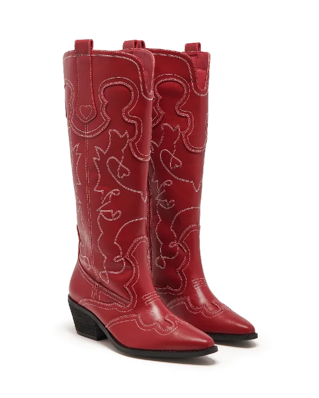 women's cowboy boots for riding Malvin Western Boot Cherry Smooth