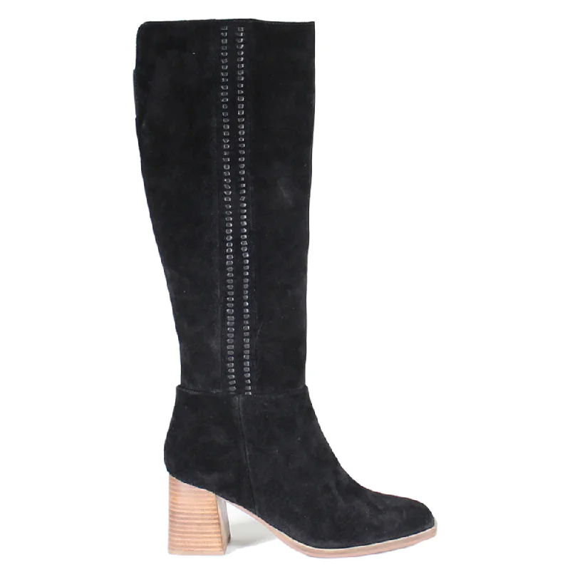 Women's tall boots with a lace - up front and tassels Mar Velus Square Toe Pull On Boots