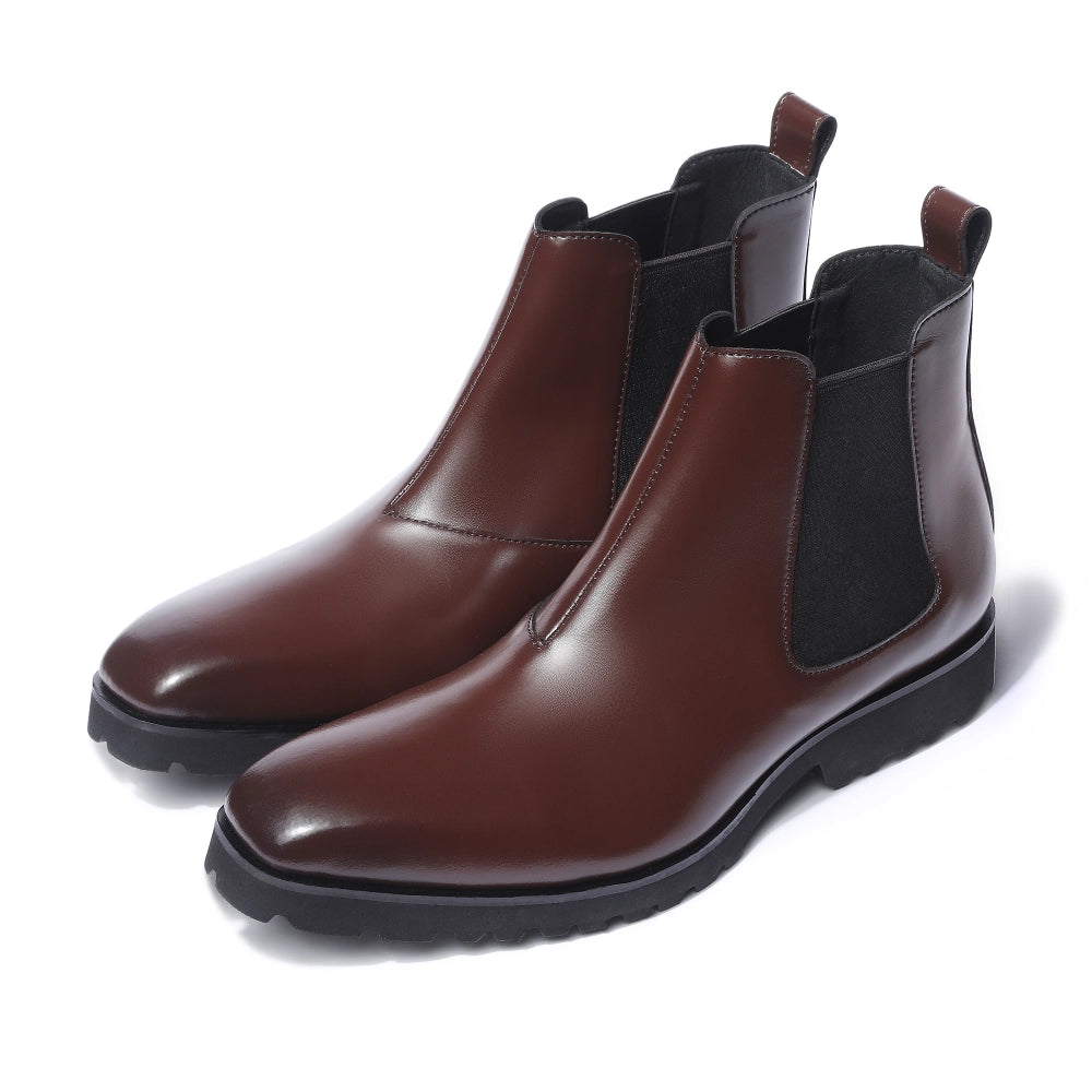 Women's heeled Chelsea boots with a chunky sole Marcos Featherlite - Dark Tan Chelsea Boots Women's heeled Chelsea boots with a chunky sole Marcos Featherlite - Dark Tan Chelsea Boots