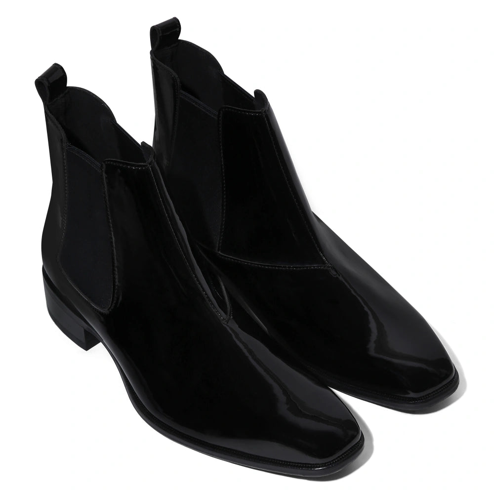 Women's suede Chelsea boots with tassel accents Martel - Patent Black Chelsea Boots Women's suede Chelsea boots with tassel accents Martel - Patent Black Chelsea Boots