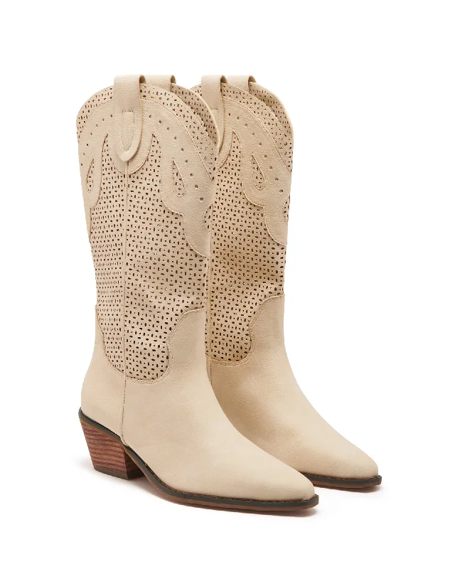 women's cowboy boots with metallic accents Maxine Cowboy Boot Shell Nubuck