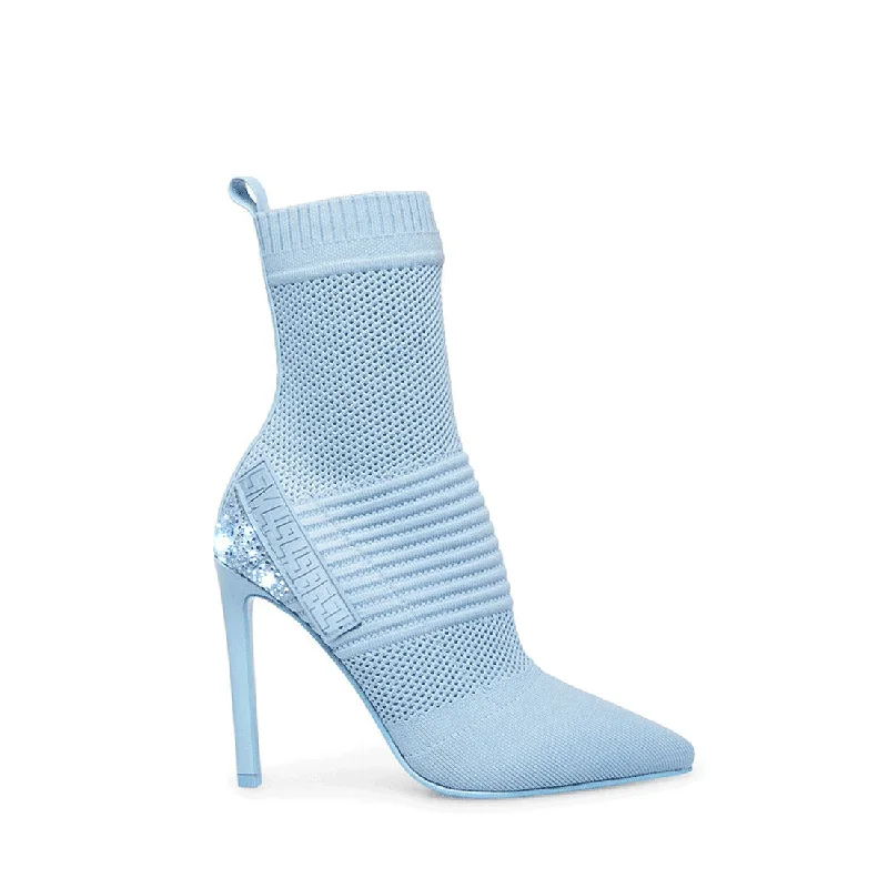 women's booties with pull-on tabs MAXWELLE BLUE - SM REBOOTED