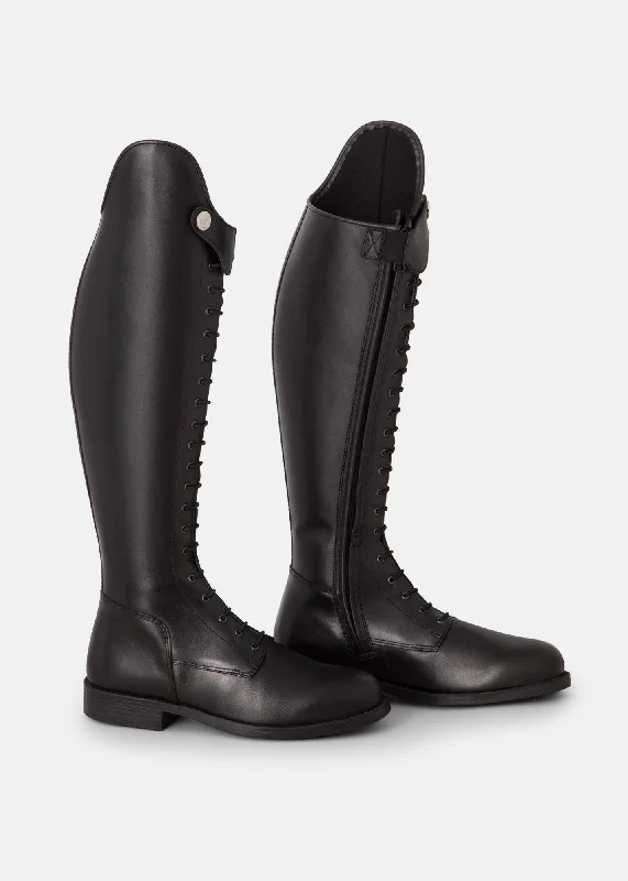 Women's snakeskin - print tall boots for a wild touch Menina Youngster Black