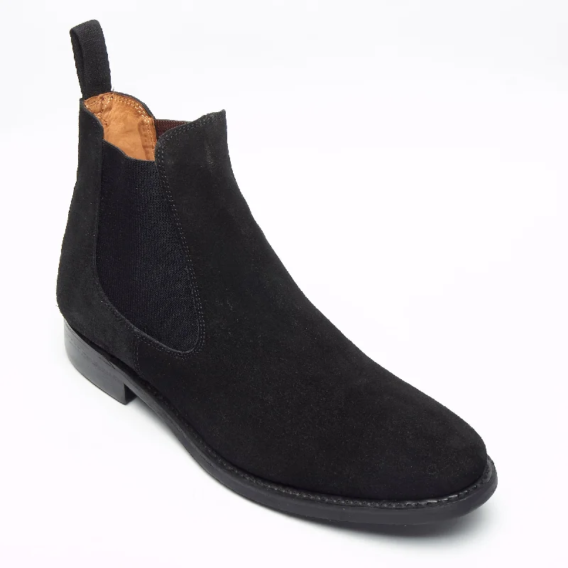 Women's shearling - lined Chelsea boots for extreme cold Mens Goodyear Welted Suede Chelsea Boots - 27817 Black Women's shearling - lined Chelsea boots for extreme cold Mens Goodyear Welted Suede Chelsea Boots - 27817 Black
