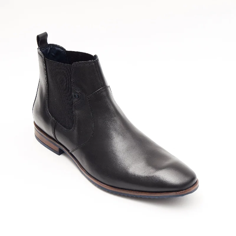 Women's knee - high Chelsea boots with a pointed toe Mens Leather Chelsea Boots 24718_Black Women's knee - high Chelsea boots with a pointed toe Mens Leather Chelsea Boots 24718_Black
