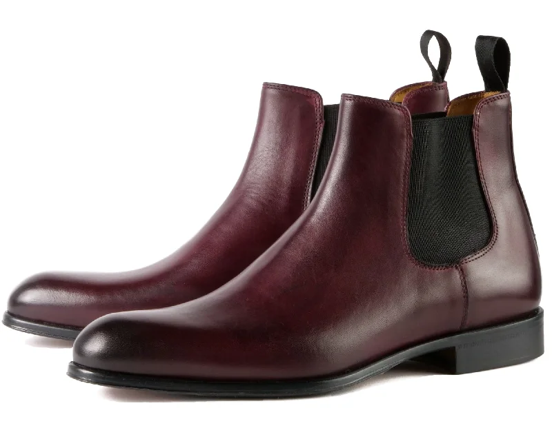 Women's embroidered Chelsea boots with a cultural flair Milan Chelsea Boot Oxblood