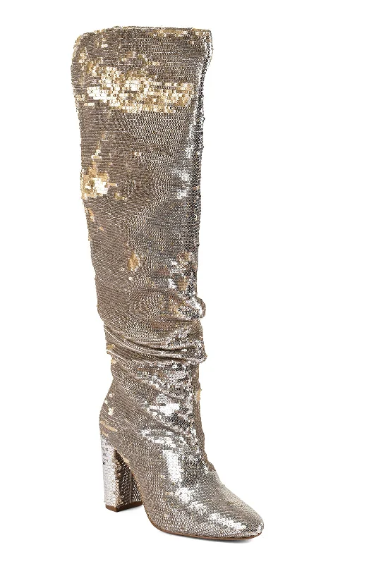 Women's adjustable - fit long boots with elastic inserts Millie