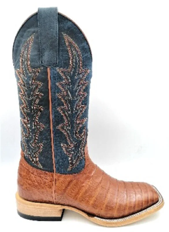 women's cowboy boots in black Miss Macie Bean Womens Brandy Caiman Fashion Boots