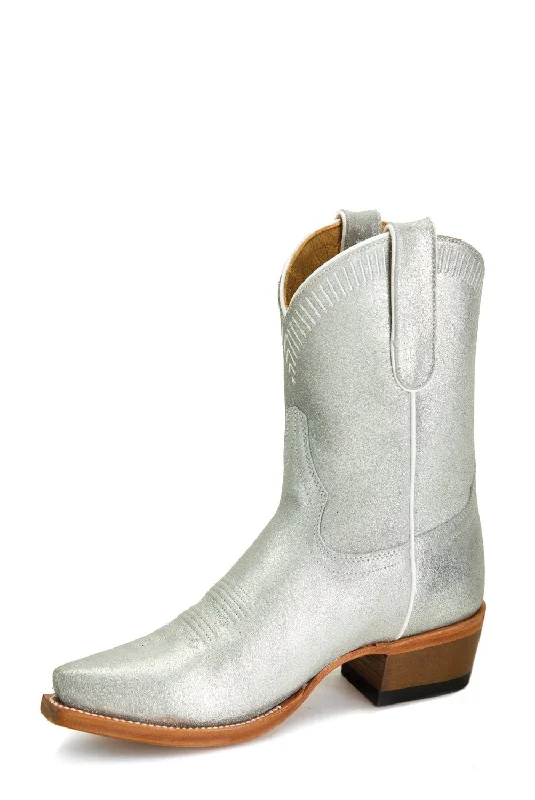 women's cowboy boots for work Miss Macie Bean Womens Silver Metallic Leather 8in Fashion Boots women's cowboy boots for work Miss Macie Bean Womens Silver Metallic Leather 8in Fashion Boots