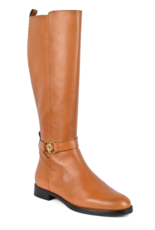 Women's long boots with a decorative bow on the side Nayana