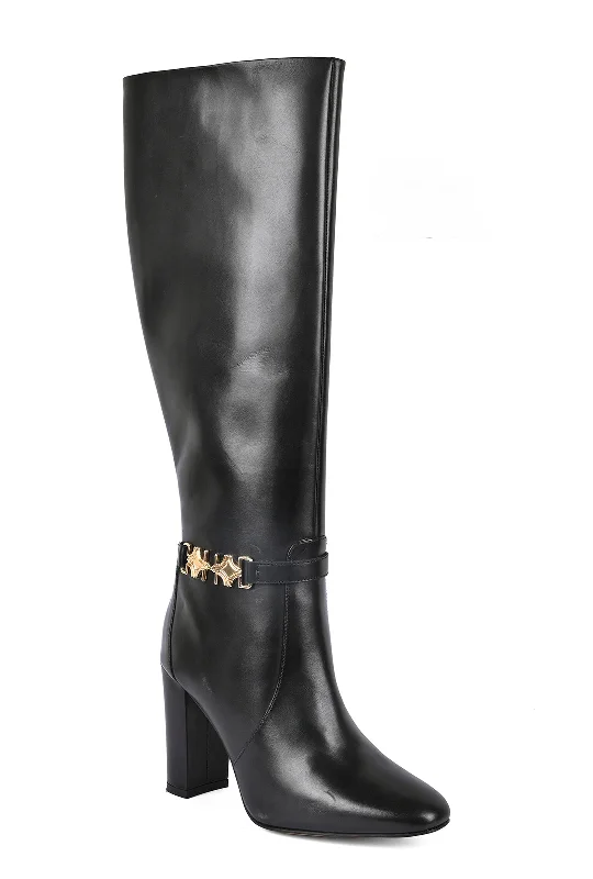 Women's snakeskin - print long boots for a wild aesthetic Nigella