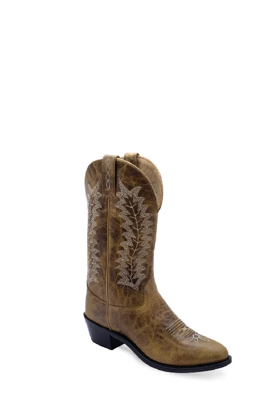 women's cowboy boots with studs Old West Womens Western Burnt Tan Leather Cowboy Boots