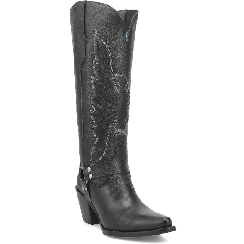 Women's gray metallic tall boots for a futuristic style Online Exclusive | Dingo | Heavens to Betsy Leather Boot in Black **PREORDER Women's gray metallic tall boots for a futuristic style Online Exclusive | Dingo | Heavens to Betsy Leather Boot in Black **PREORDER