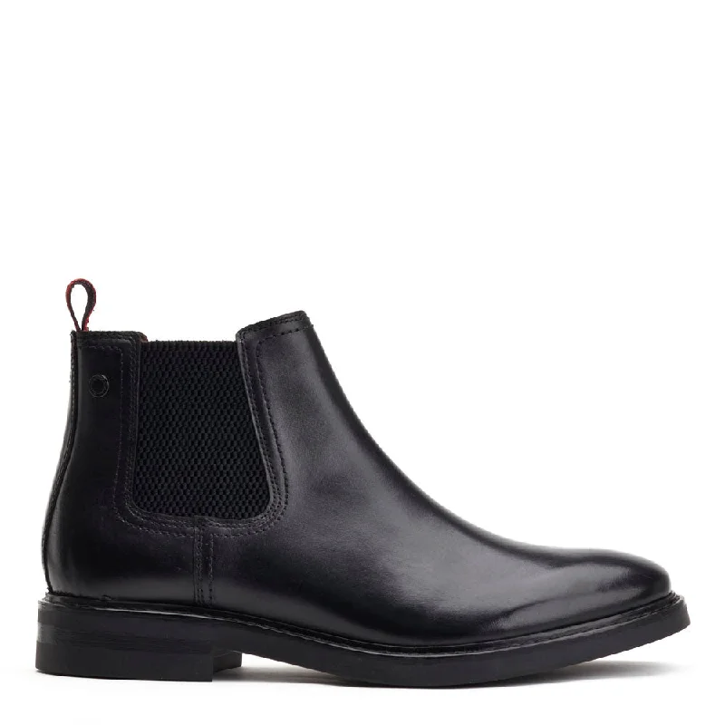 Women's stretchy Chelsea boots for easy on and off Portland Waxy Black