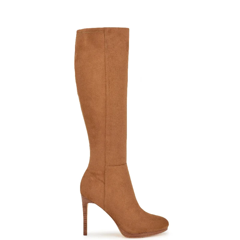 Women's tall boots with a pointed toe and side lacing Quizme Wide Calf Platform Boots Women's tall boots with a pointed toe and side lacing Quizme Wide Calf Platform Boots