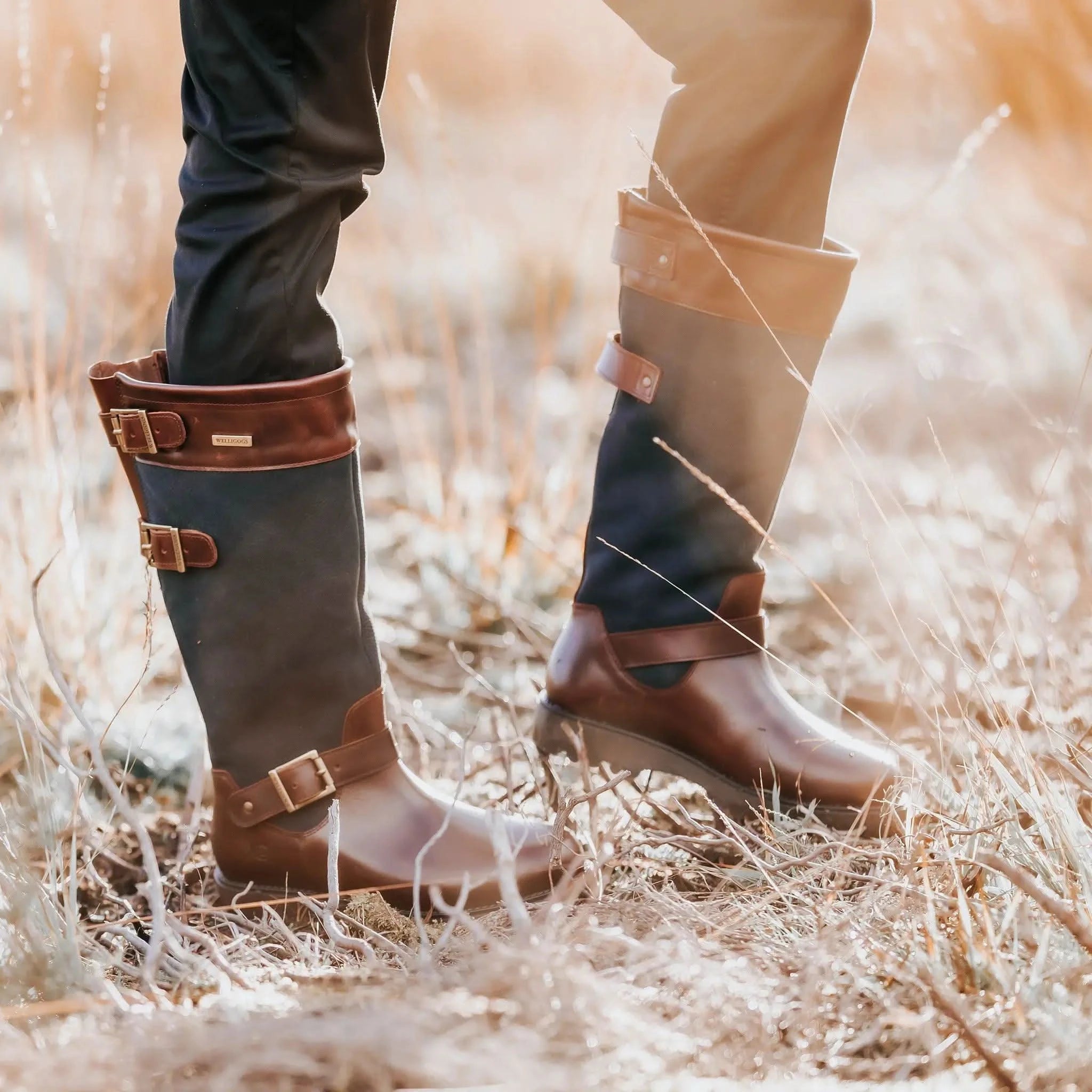 Women's tall boots with a metallic - and - matte finish Ranger Navy (Extra Fit) Waterproof Boots - New Design
