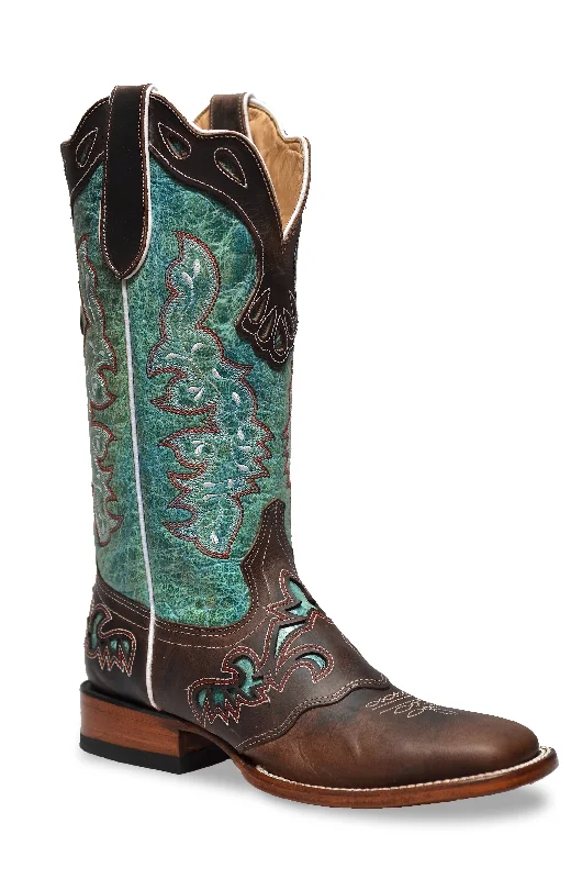 women's snake print western boots LACEY