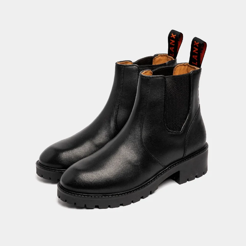 Women's patent - vinyl Chelsea boots for a high - shine look REED / BLACK