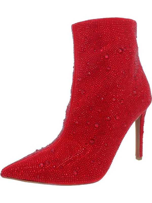 women's booties with pull-on tabs Reisa 6 Womens Pointed Toe Dressy Ankle Boots