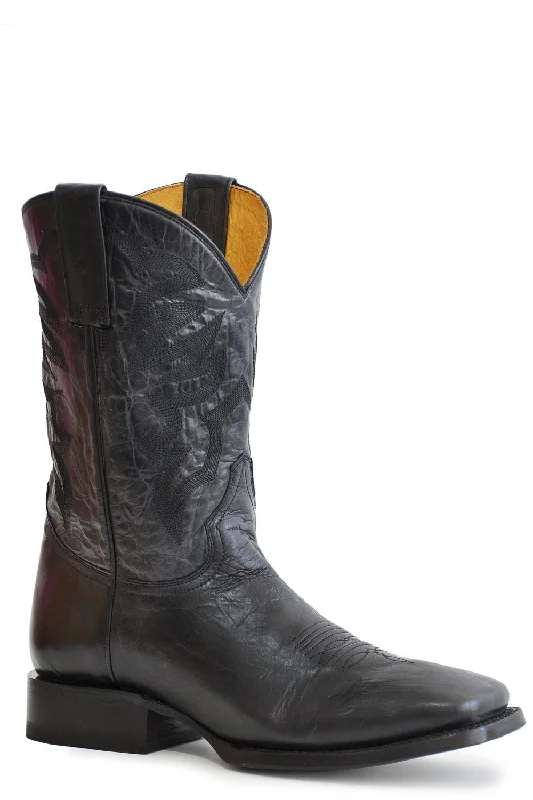 women's cowboy boots for work Roper Womens Parker Black Leather Cowboy Boots