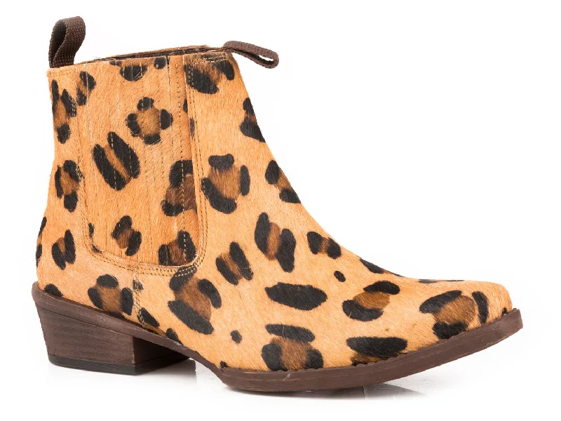 women's cowboy boots with spurs Roper Womens Tan Leather Dusty II Leopard Ankle Boots women's cowboy boots with spurs Roper Womens Tan Leather Dusty II Leopard Ankle Boots