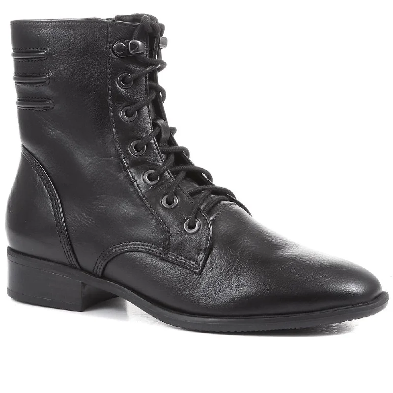 women's ankle boots with metallic finish Sabina-03 Leather Ankle Boots - SINO36501 / 322 850