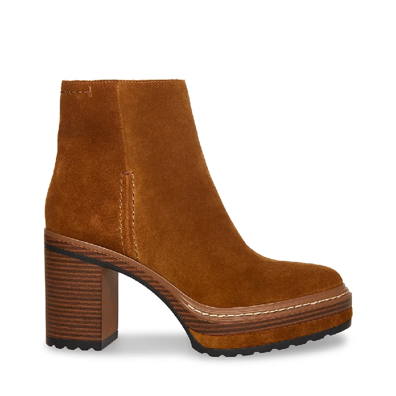 women's booties with elastic sides SHANIYA BROWN SUEDE - SM REBOOTED