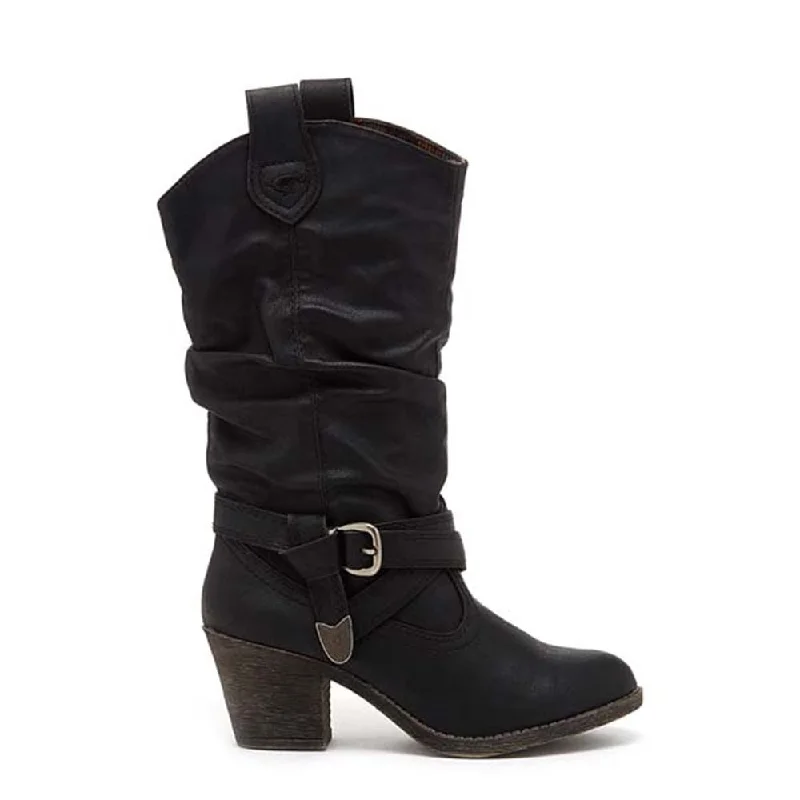 women's embroidered cowboy boots Sidestep Black Western Cowboy Boot
