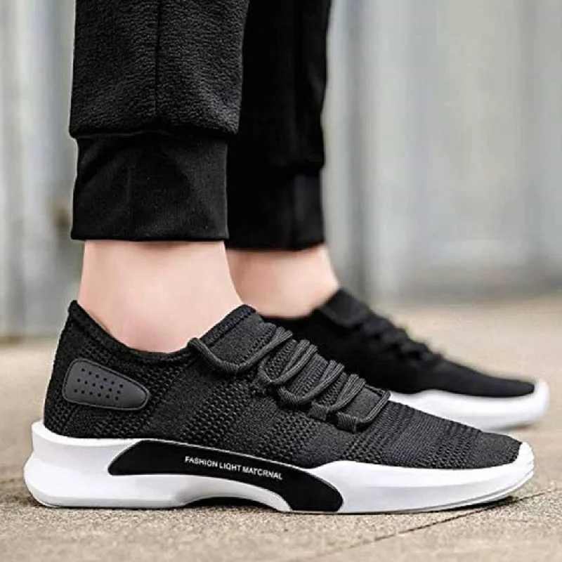 women's cowboy boots with embroidery Elegant Black Mesh Solid Sports Shoes For Men