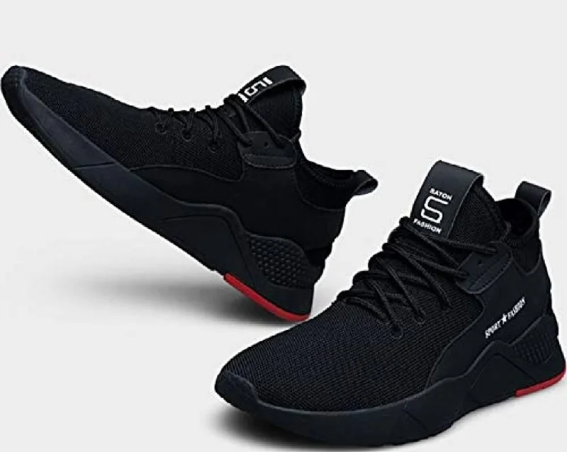 women's cowboy boots with square toe Trendy Black Solid Sports Shoes For Men