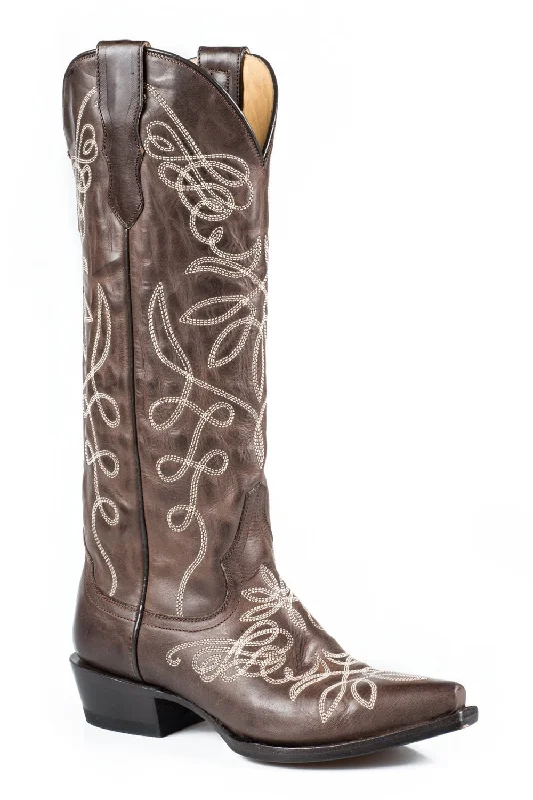women's cowboy boots for riding Stetson Womens Brown Leather Adeline 15In Cowboy Boots women's cowboy boots for riding Stetson Womens Brown Leather Adeline 15In Cowboy Boots