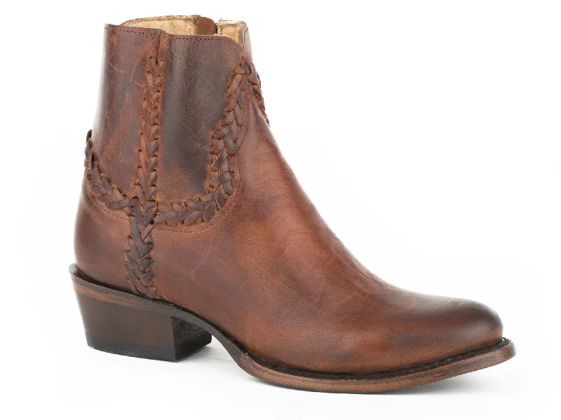 women's cowboy boots for dressy occasions Stetson Womens Brown Leather Pixie Braided Ankle Boots women's cowboy boots for dressy occasions Stetson Womens Brown Leather Pixie Braided Ankle Boots
