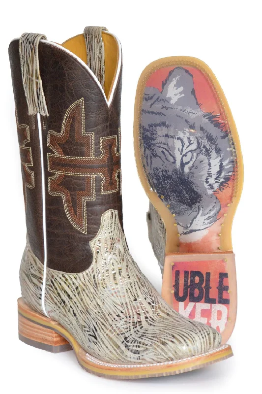 women's cowboy boots with buckles Tin Haul Womens Golden Tiger Multi-Color Leather Cowboy Boots