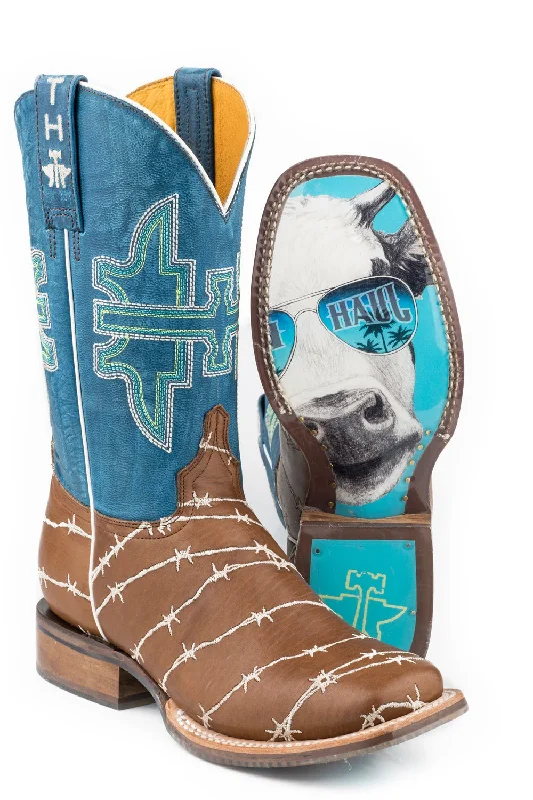 women's cowboy boots with fringe Tin Haul Womens Tan/Royal Blue Leather Hands Off Cowboy Boots women's cowboy boots with fringe Tin Haul Womens Tan/Royal Blue Leather Hands Off Cowboy Boots