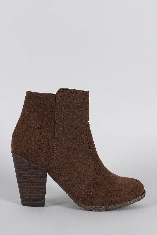 women's booties with elastic sides Breckelle Western Flair Booties