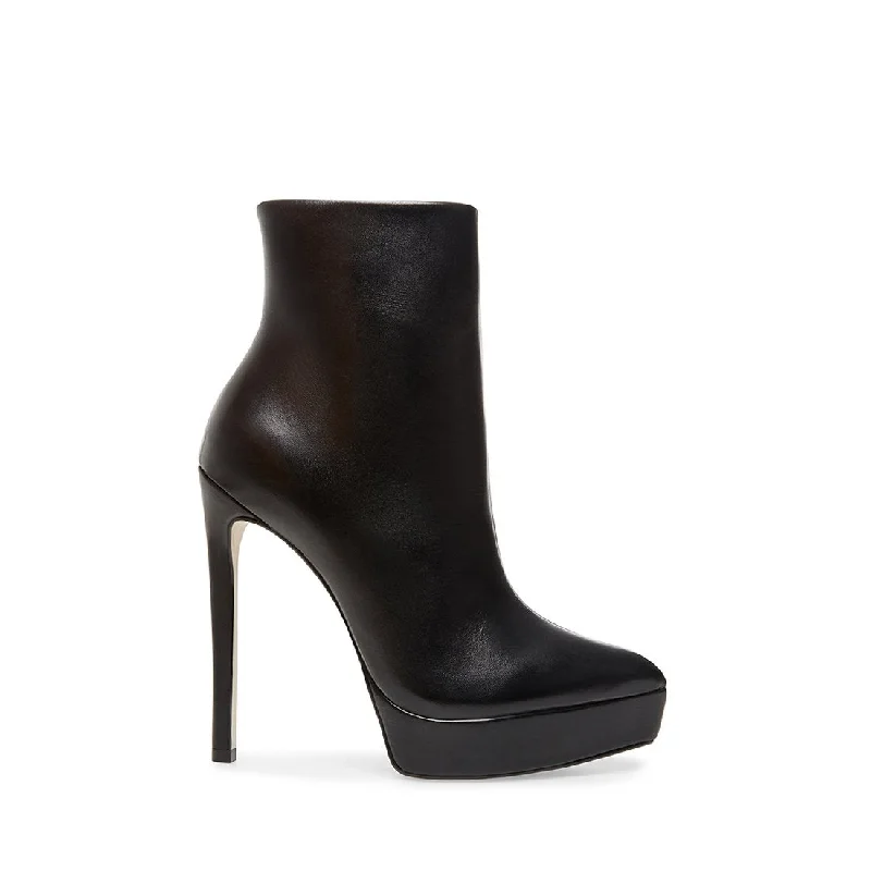 women's booties with over-the-knee look VELINA BLACK LEATHER - SM REBOOTED