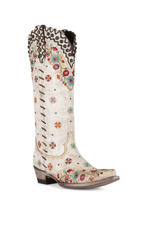Women's moisture - wicking tall boots to keep feet dry Allens Brand - Camellia 15" - White Women's moisture - wicking tall boots to keep feet dry Allens Brand - Camellia 15" - White