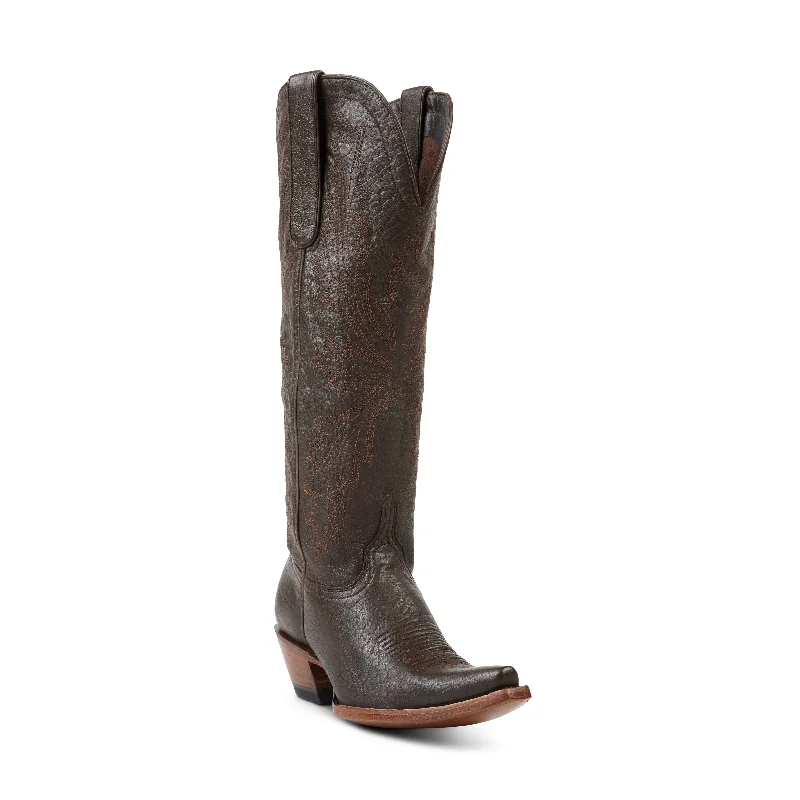 Women's ankle - to - knee tall boots with a low - heel design Allens Brand - Cassidy - Tobacco