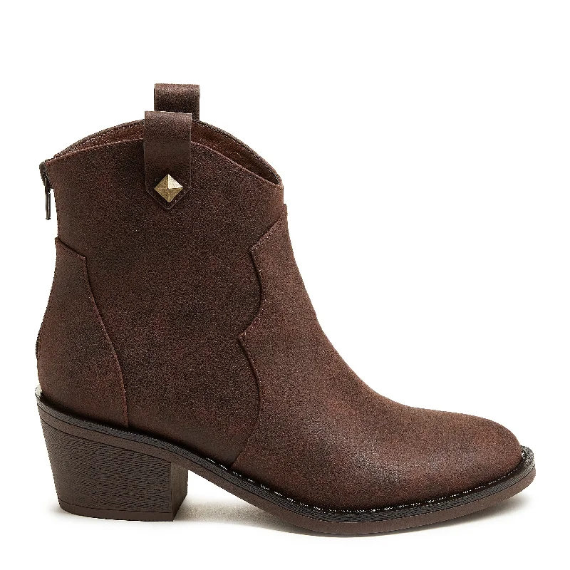 women's leather cowboy boots Yolanda Chocolate Western Boot
