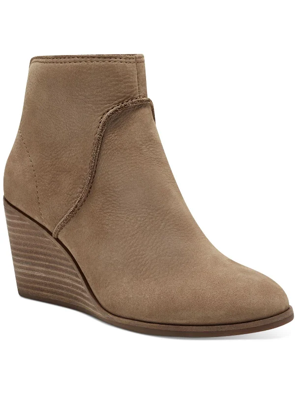 women's booties for petite women Zanta Womens Nubuck Wedge Ankle Boots